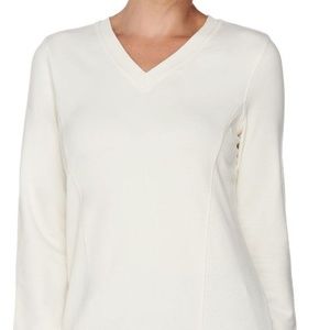 Denim and Co.Long Sleeve Tunic W/ Rib Side Panels